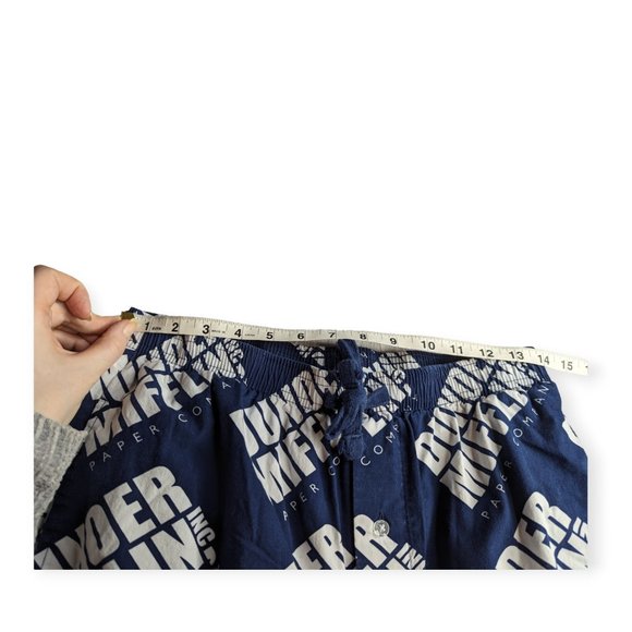 The Office Dunder Mifflin Navy & White Pull On Lounge Pants Size Medium - Picture 8 of 11